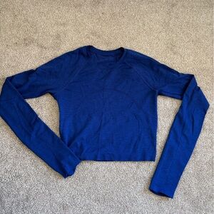 Lululemon Swiftly Tech Long Sleeve Cropped Size 6 in Larkspur
